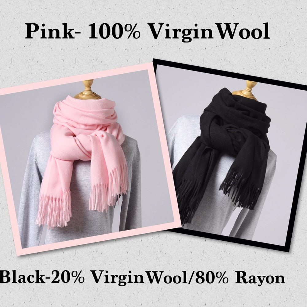 Womens 100% Virgin Wool Scarf